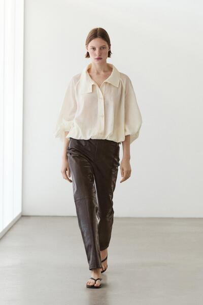 Massimo Dutti Napa deri pantolon
