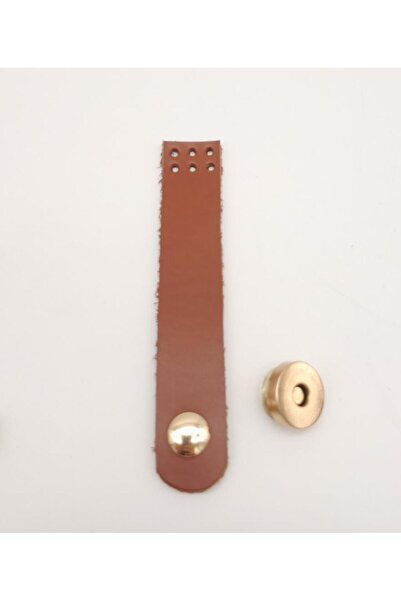 angel çanta aksesuar 11x2 εκ. Κάλυμμα τσάντας από γνήσιο δέρμα σε ταμπά απόχρ...