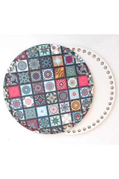 angel çanta aksesuar Placă ilustrată din lemn cu diametrul de 20 cm cu spate ...