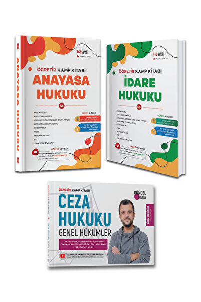 hukuk öğretir 2026 Anayasa - Idare - Ceza Hukuku Öğretir Kamp Seti Kitapları ...