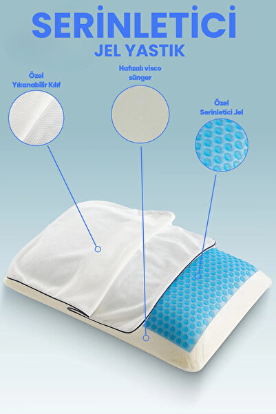 Pillow Market Visco Yastık Ortopedik Soğutucu Jelli Yastık – Visko Ortopedik ...