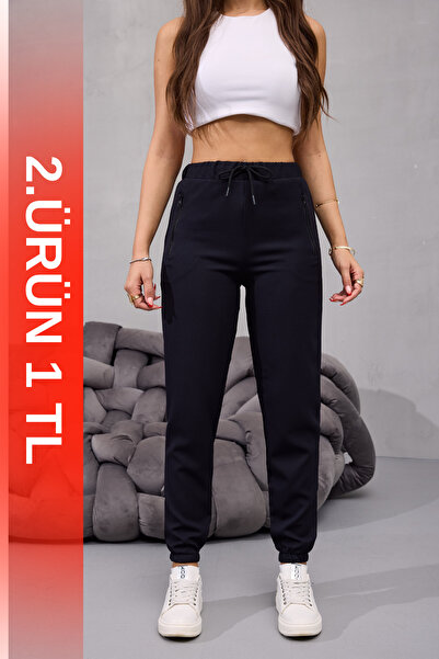 BİKELİFE Pantaloni de damă cu talie înaltă din lycra, din țesătură confortabi...