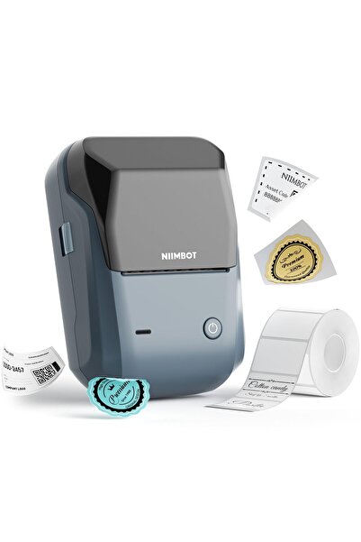 NiiMbot B1 Bluetooth Taşınabilir Termal Etiket Yazıcı - Göl Mavisi