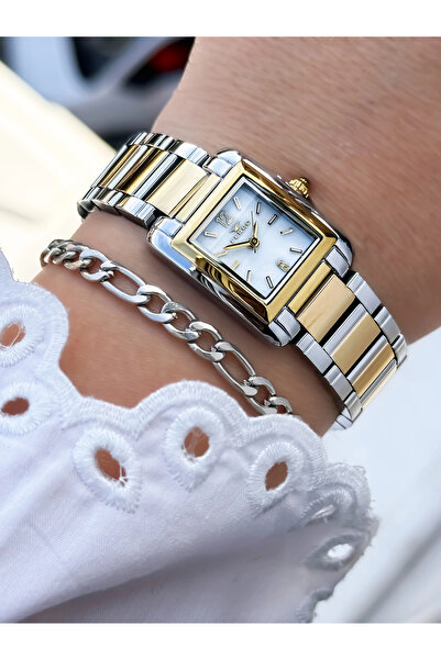 FERRO Yellow and Silver Steel Cord Women's Wristwatch Fl88308A-D 3 Atm Water ...