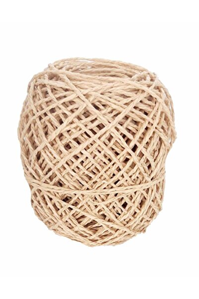 angel çanta aksesuar Ανοιχτόχρωμο ψάθινο κορδόνι 50 γρ. με τυλιγμένο χαρτί