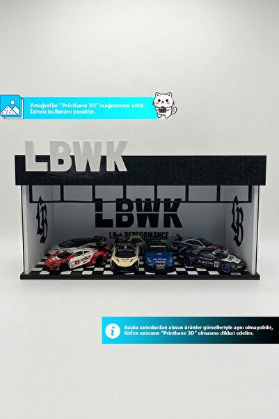 Printhane 3D LBWK Garage Diorama – 1/64 Model Araç Sergileme Standı
