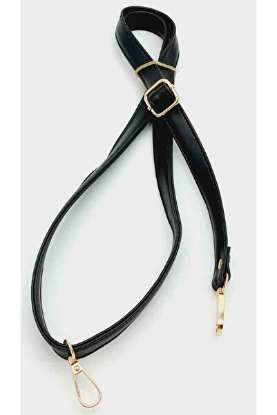 angel çanta aksesuar Μαύρη λαβή τσάντας 125x2 εκ. με μεταλλικό μάκτρο σε ανοι...