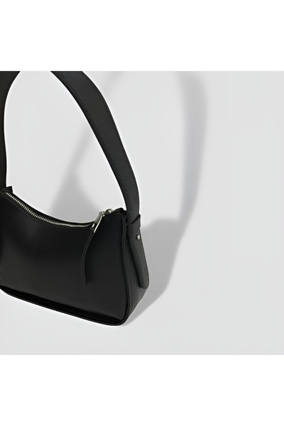 YMZBAG Geantă clutch bagheta de damă neagră