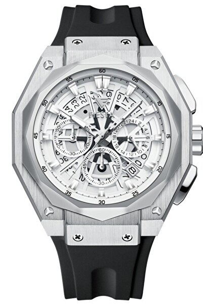 Fiesta ساعة يد رجالية F24076M مع حزام سيليكون