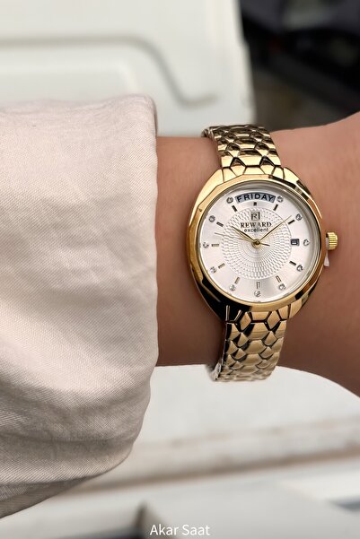 Reward ساعة يد نسائية بحزام فولاذي RD213827L