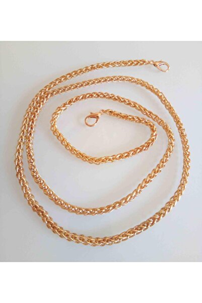 angel çanta aksesuar Αλυσίδα τσάντας μοντέλου πλεξίματος σε ανοιχτόχρωμο χρυσ...