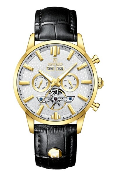 Reward Rd333376M Leather Cord Automatic Men's Wristwatch