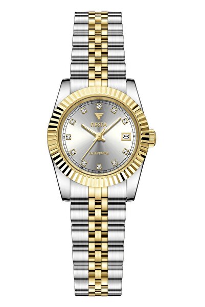 Fiesta ساعة يد نسائية F23104L بحزام فولاذي