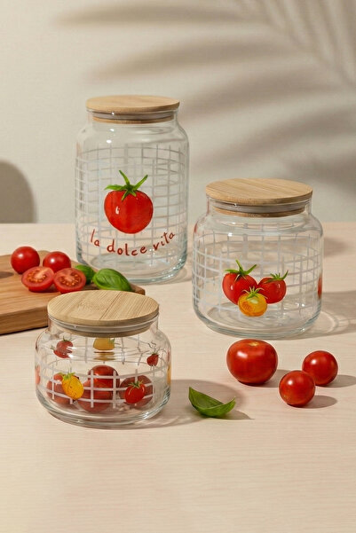 Rakle Pomodoro 3-Piece Jar Set 970 Cc/ 630 Cc/ 430 Cc