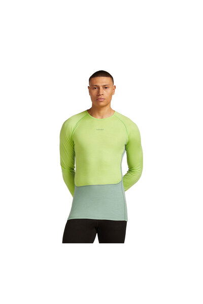 Icebreaker Bluza Barbati 200 Zoneknit Ls Crewe Seaglass-Peridot-Cb
