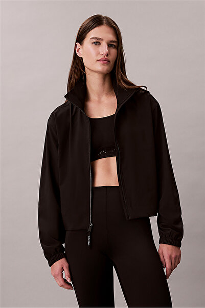 Calvin Klein Kadın Marka Logolu Çift Cep Regular Fit Yumuşak Dokulu Dik Yaka ...