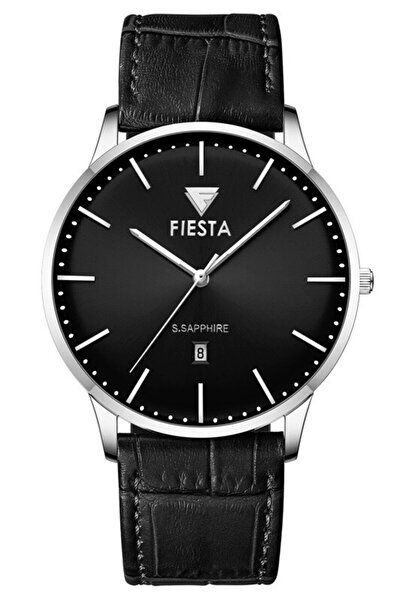 Fiesta ساعة يد رجالية F24087M بحزام جلدي
