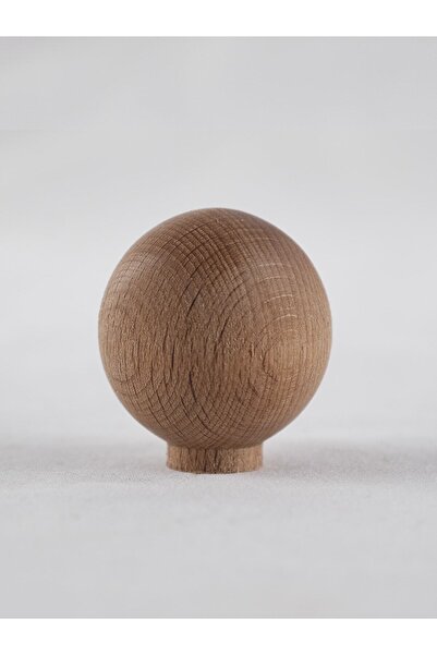 Ahşap Küre Top Düğme Kulp 37mm Çapında Lüks Çekmece Dolap Mobilya Kulpları (1 Adet)