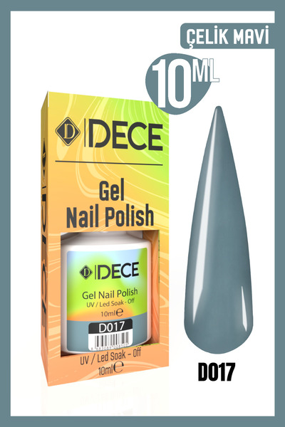 d dece Dece Kalıcı Oje Uv Led D017 (MAVİ SERİSİ) 10ml