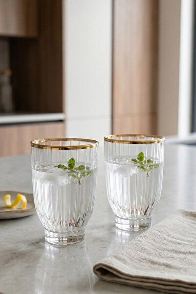 Rakle Elite gold 4-piece water glass set 320 cc