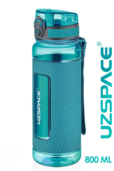 Uzspace 800 ML BÜYÜK BOY Tritan Su Matarası Silikon Korumalı Kaydırmaz Gövde ...