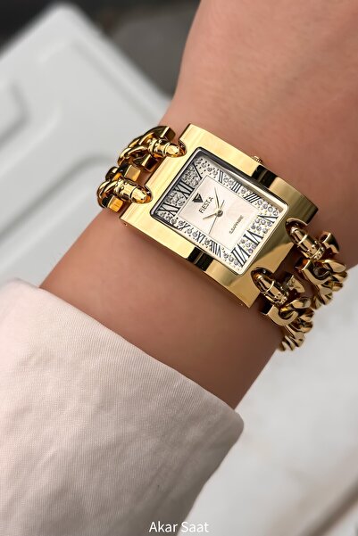 Fiesta ساعة يد نسائية F24008L بحزام معدني منسوج