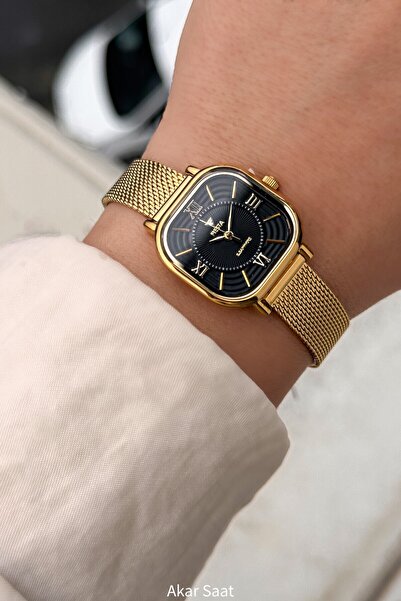 Fiesta ساعة يد نسائية F25024L بحزام معدني منسوج