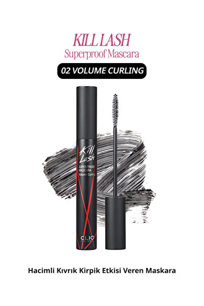 CLIO Hacimli Kıvrık Kirpik Etkisi Veren Maskara CLIO Kill Lash Superproof Mas...
