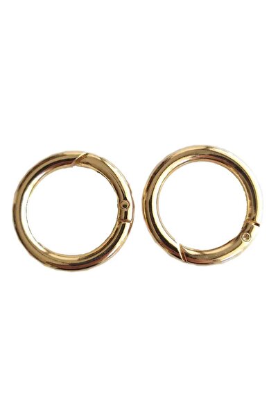 angel çanta aksesuar Διπλός δακτύλιος ελατηρίου 2,5 εκ. σε ανοιχτό χρυσό χρώμ...