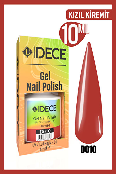 d dece Kalıcı Oje UV LED D010 (KIRMIZI SERİSİ) 10ml