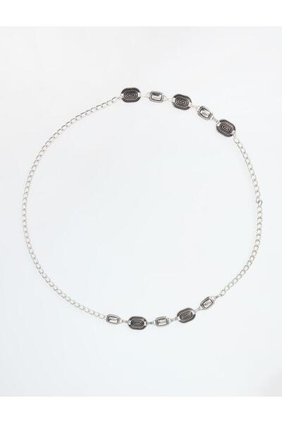 Jimmy Key Αλυσίδα ζώνης με φιγούρες σε ασημί χρώμα