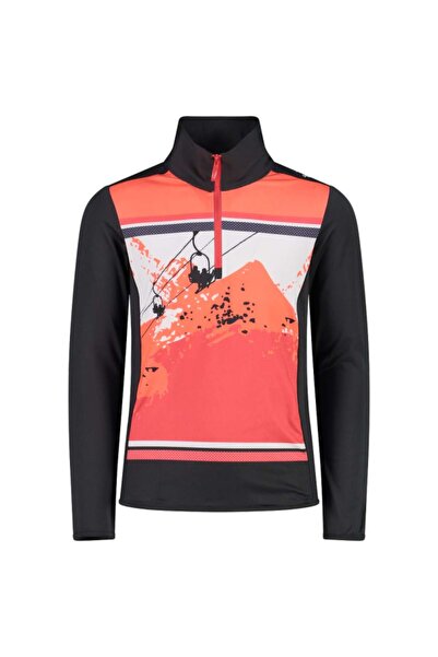 CMP Bluza schi copii 34L4615-Negru/Corai-116