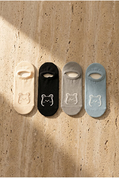 Katia&Bony Unisex Αόρατες κάλτσες μπαλαρίνας με μοτίβο 4 συσκευασιών