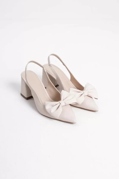 Belinora Beige Women's Heeled Shoes Tr08Ms15B