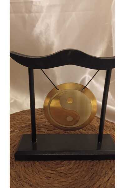 RaHan لوحة معدنية للطاولة بتصميم يين يانغ من النحاس الأصفر للفنغ شوي مع إمكان...