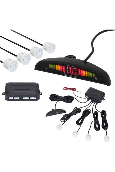 AEM AEMPART Araç geri park sensörü led ekran ve ses ikazlı beyaz göz 22mm