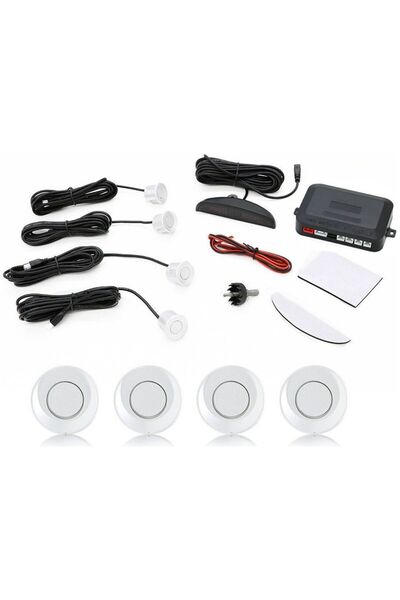 AEM AEMPART Araç geri park sensörü led ekran ve ses ikazlı beyaz 18mm