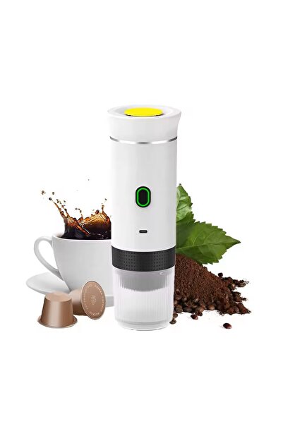 Vest Espressor portabil, 15 bari, 7500 mAh, alb, încălzire automată