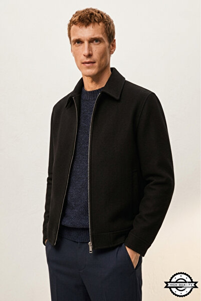 KOCCI ZRA Model Dört Mevsim Rahat Kesim Erkek Kısa Kaşe Kaban Ceket Mont