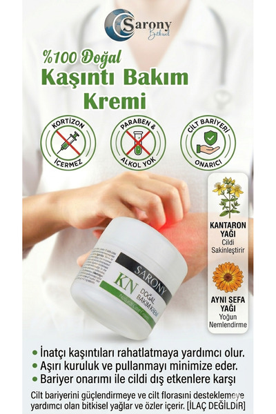 Sarony Ardıç Katranlı & Propolisli Yoğun Bakım Kremi - %100 Doğal Cilt Onarıc...
