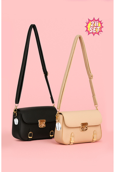 westbag Γυναικεία τσάντα χειρός και ώμου με λεπτομέρεια κλειδαριάς, μικρού με...