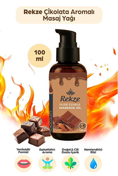 Rekze Hologramlı Chocolate Erotic Yenilebilir Masaj Yağı 100 ml