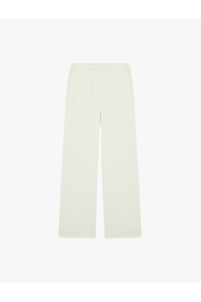 Koton High Waist Pocket Detailed Crepe Fabric Wide Leg Trousers