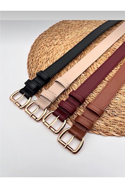 MODAM HİFA Gold Makara Buckle Women's Belt Trouser Belt Dress Belt Shirt Belt...