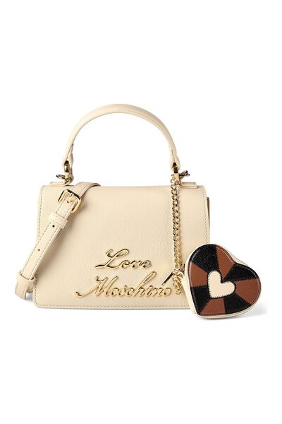 Love Moschino Heart Charm Handtasche Leder 21 cm