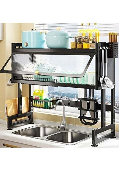 genric GENNEXT Over the Sink Dish Drying Rack with Cabinet, Stainless Steel K...