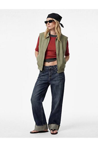 Koton Vestă bomber fără mâneci, cu buzunare și fermoar, croială normală