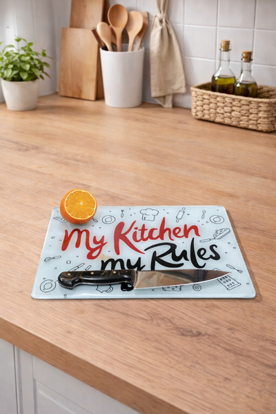 ZucciHome Tempered Unbreakable Glass Cutting Board |   My Kitchen Story |   3...