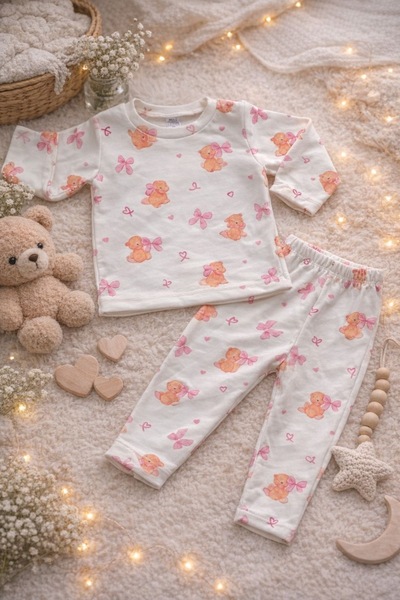 ONE bebek Rabbit Design Girl's Double Baby Set