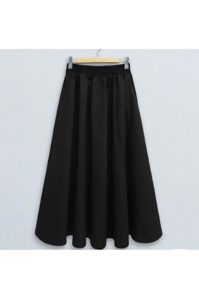 Alizstore High Waist Elastic Long Midi Skirt